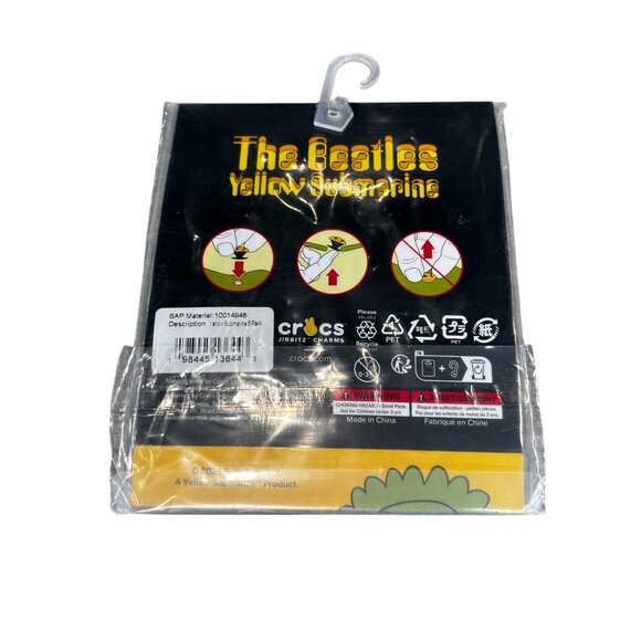 The Beatles Yellow Submarine Crocs Jibbitz 5-Pack Shoe Charms - Picture 2 of 2